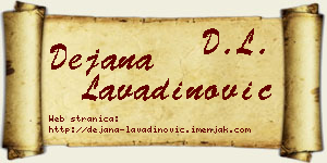 Dejana Lavadinović vizit kartica
